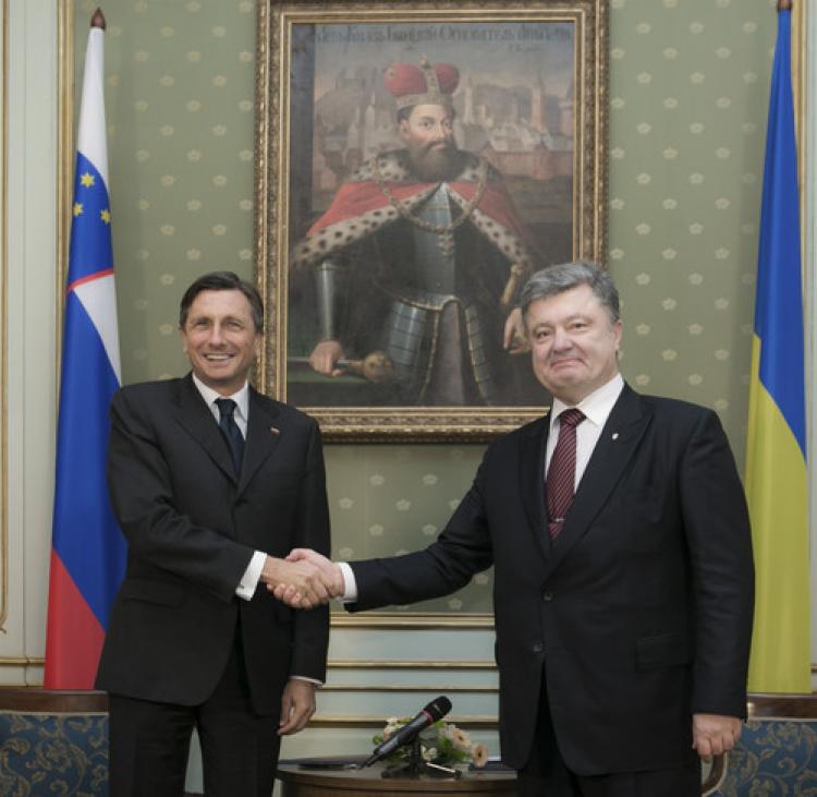 Ukrayna ve Slovenya liderleri maç öncesinde görüştü