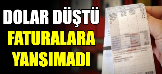 Dolardaki düşüş, faturalara yansımadı