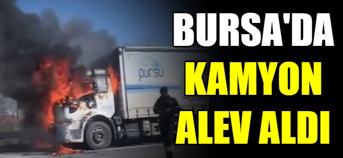 Bursa'da kamyon alev aldı