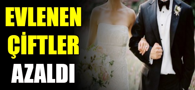 Evlenen çiftlerin sayısı geriledi