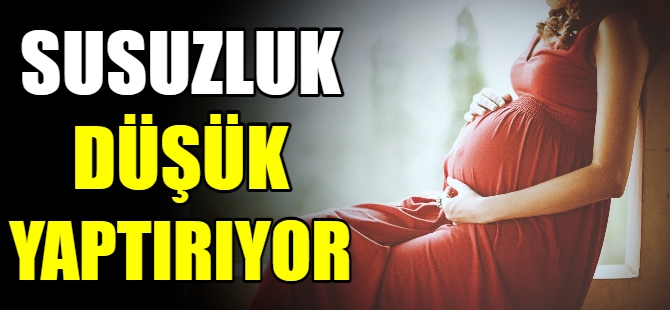 Susuzluk, düşük yaptırıyor