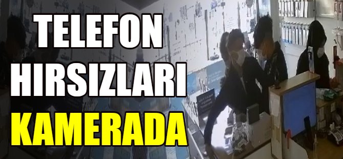 Telefon hırsızları kamerada