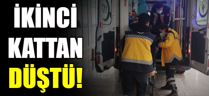 İkinci kattan düştü