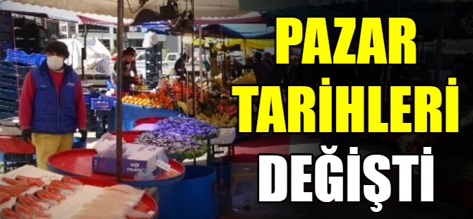 Bursa'da pazar tarihleri değişti