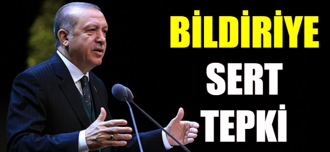 Erdoğan'dan bildiriye tepki