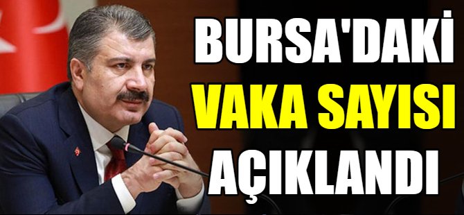 Bursa'daki vaka sayısı açıklandı