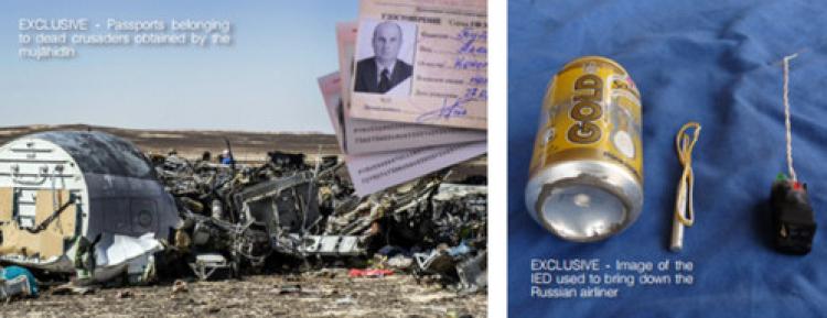 IŞİD, Rus uçağına bombayı nasıl koyduğunu ve bombanın fotoğrafını yayınladı