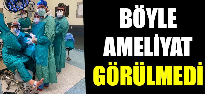 Ayağında serumla ameliyat yaptı