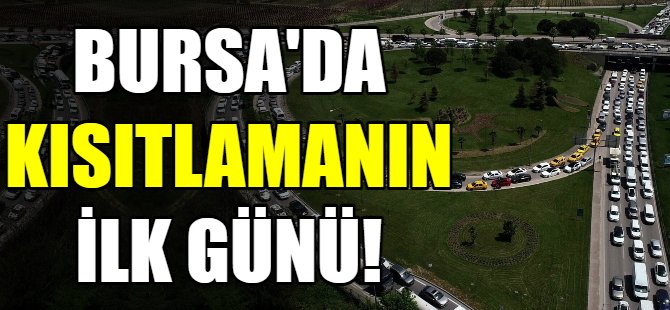 Bursa'da trafikte uzun kuyruklar oluştu