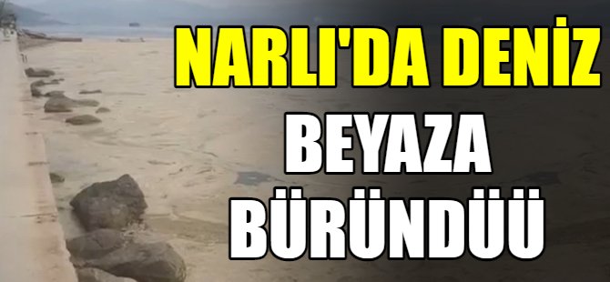 Narlı sahilleri beyaza büründü