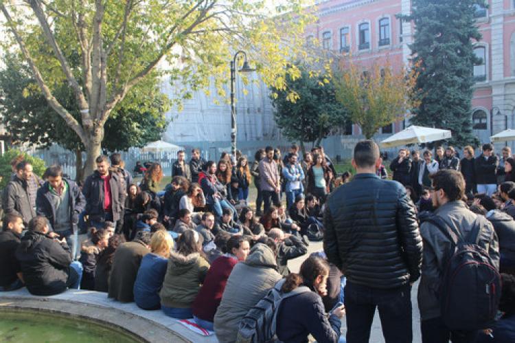 İstanbul Üniversitesi'nde protesto