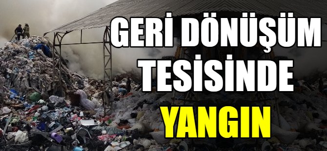 Geri dönüşüm tesisinde yangın
