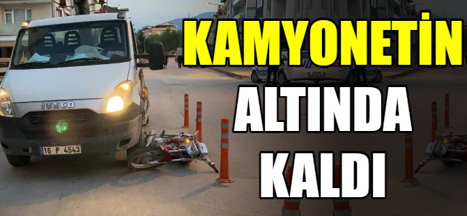Kamyonetin altında kaldı