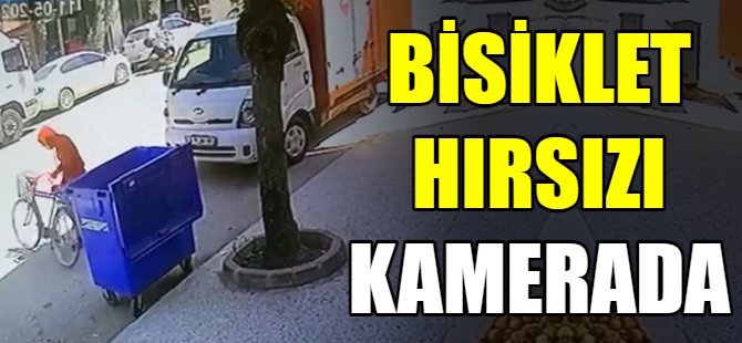 Bisiklet hırsızı kamerada