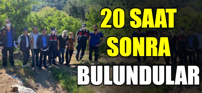 20 saat sonra bulundular