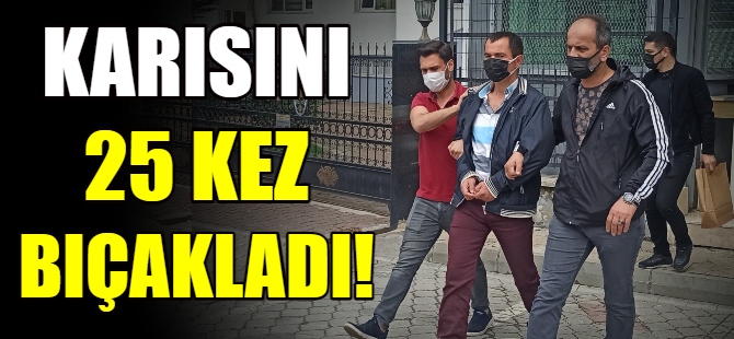 Karısını 25 yerinden bıçakladı!