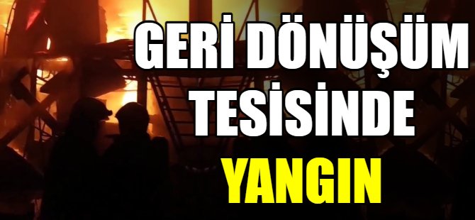 Geri dönüşüm fabrikasında yangın