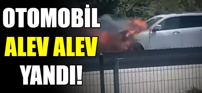Otomobil alev alev yandı!