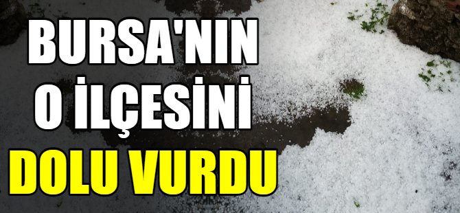 Bursa'yı dolu vurdu!