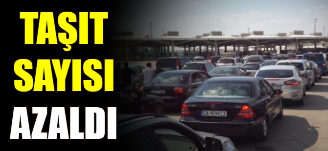 Taşıt sayısı yüzde 25 azaldı