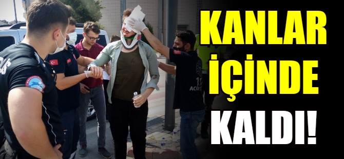 Kaykayçı genç, kanlar içinde kaldı