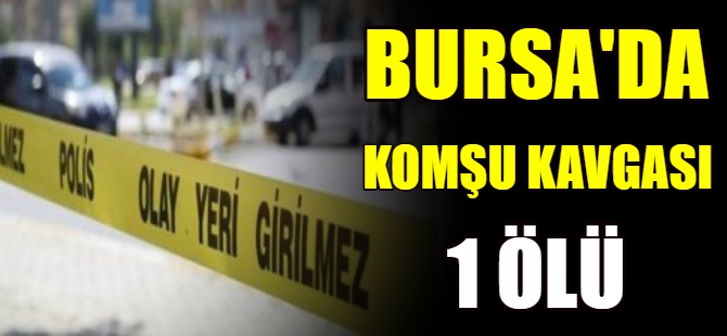 Bursa'da komşu kavgası:1 ölü