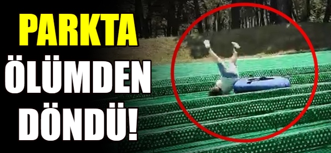 Macera parkında ölümden döndü