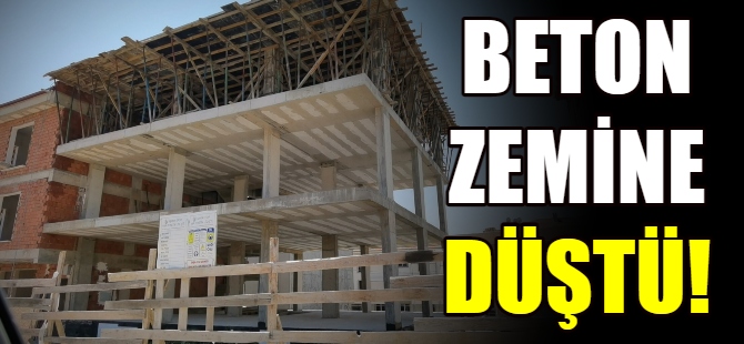 İnşaattan yere düştü!