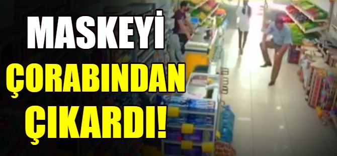 Maskeyi öyle bir yere saklamış ki...
