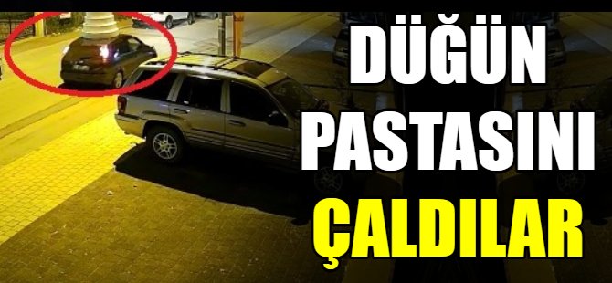 Düğün pastasını çaldılar