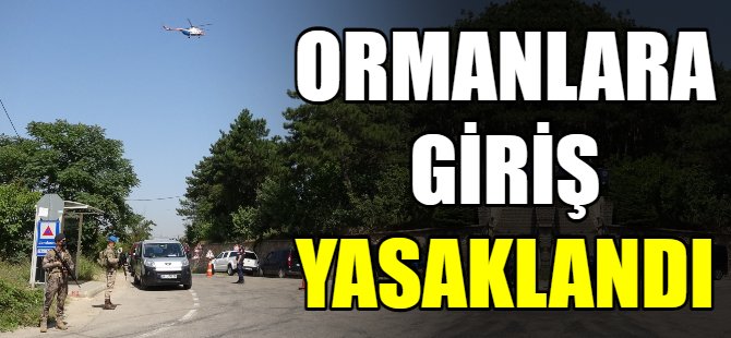 Ormanlara girişler yasaklandı