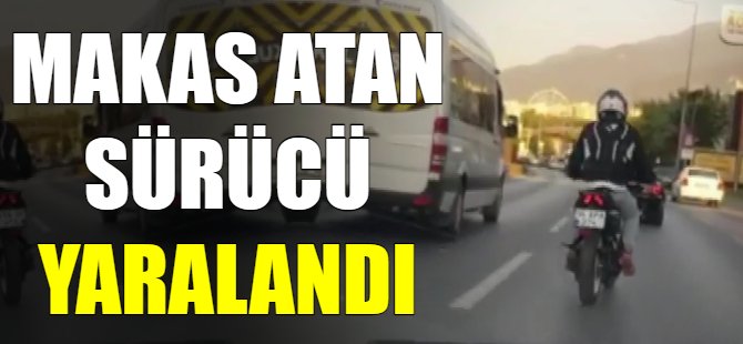 Makas atan sürücü kaza yaptı