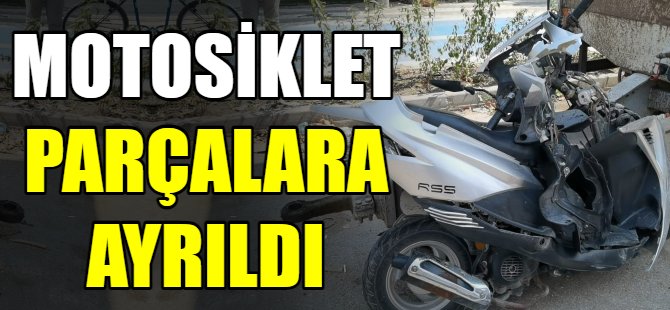 Motosiklet parçalara ayrıldı