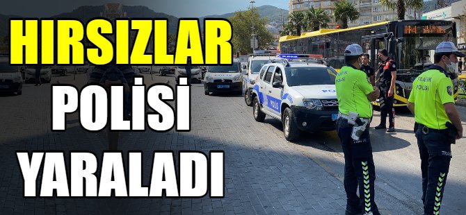 Hırsızlar polisi yaraladı