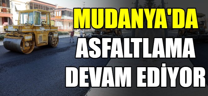 Mudanya'da asfaltlama devam ediyor