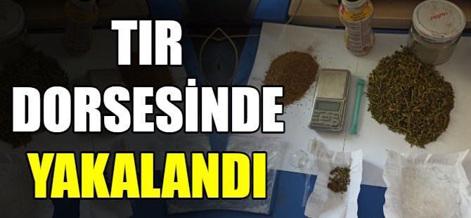 TIR dorsesinde yakalandı