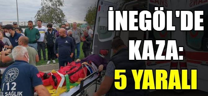 İnegöl'de kaza: 5 yaralı