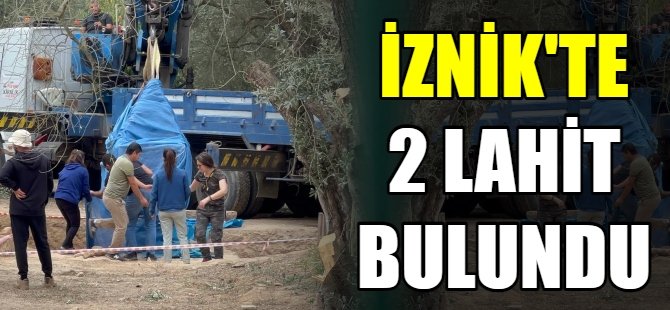 İznik'te 2 lahit bulundu