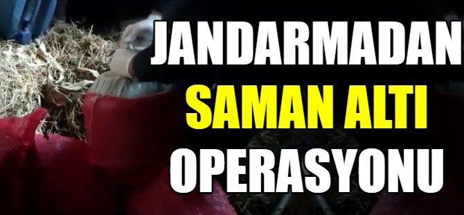 Jandarmadan 'saman altı' operasyonu