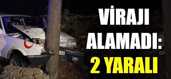 Virajı alamadı: 2 yaralı