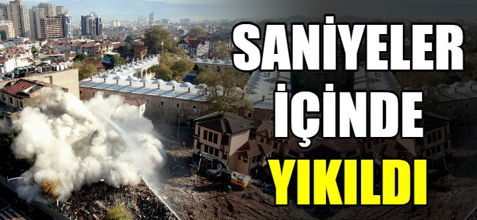 Saniyeler içinde yerle bir oldu
