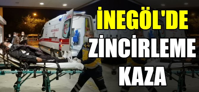 İnegöl'de zincirleme kaza: 4 yaralı