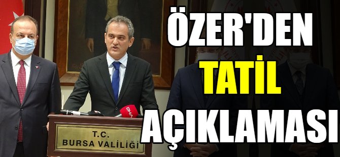 Bakan Özer’den öğretmenlere müjde
