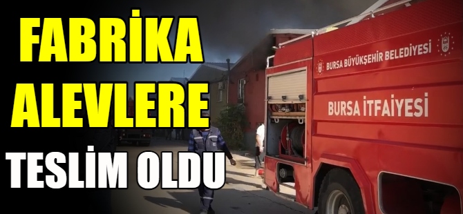 Bursa'da tekstil fabrikasında yangın