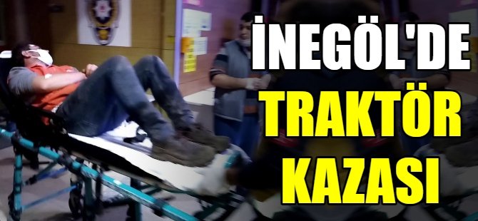Bursa'da traktör devrildi