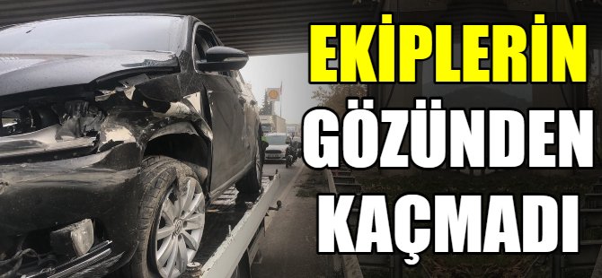 Kaza yapan araçta uyuşturucu bulundu