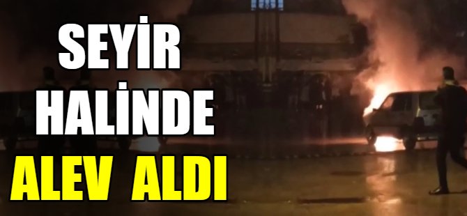 Bursa’da seyir halinde otomobil yandı