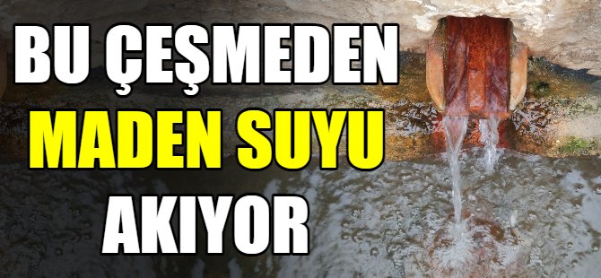 Bu çeşmeden maden suyu akıyor
