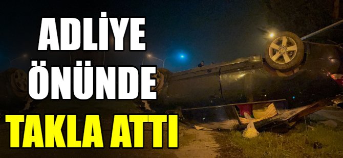 Adliye sarayının önünde kaza