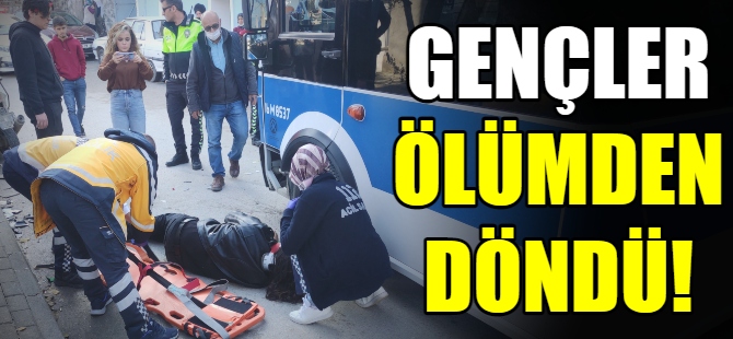 Motosiklet ile minibüs çarpıştı